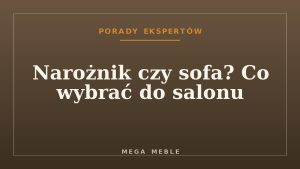 Narożnik czy sofa? Co wybrać do salonu