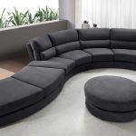 Narożnik OSLO modułowy w kolorze antracyt z materiału welur, nowoczesny salon