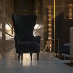 Fotel uszak SKAGEN welur